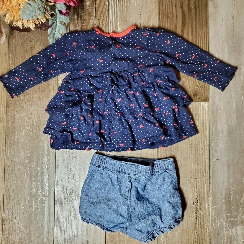 Child of Mine by Carter's and Old Navy Baby Girl 2pc Outfit Bundle 6-9m EUC